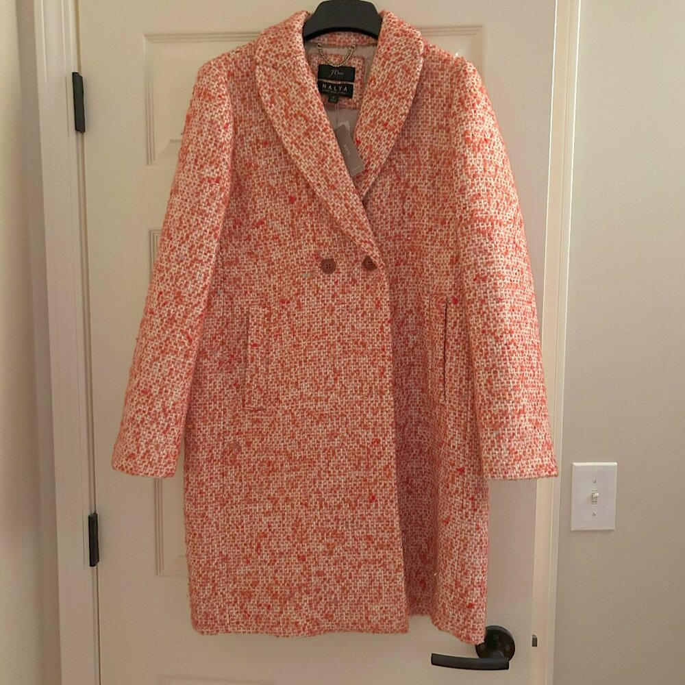 J. Crew NWT Daphne Topcoat in Italian Tweed Size 8